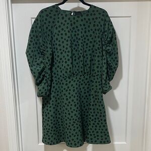 Green Polka Dot Dress size Large